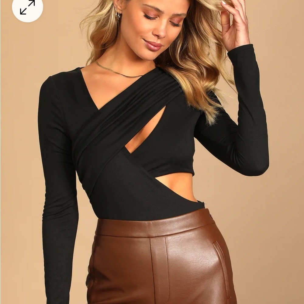 Elegant Black Cut-Out Top